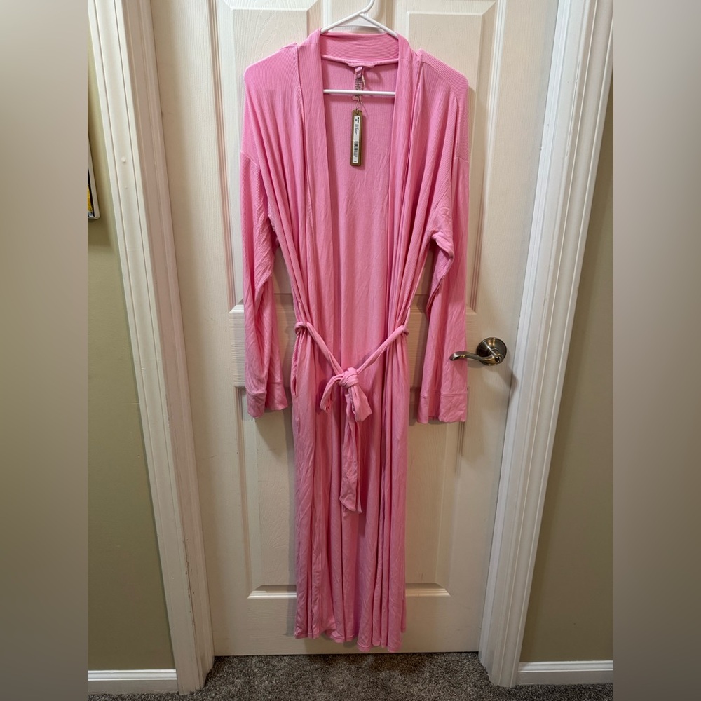 SKIMS Pink Long Robe - Picture 3 of 6